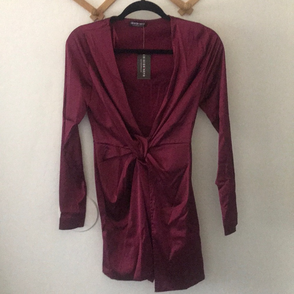 Burgundy dress